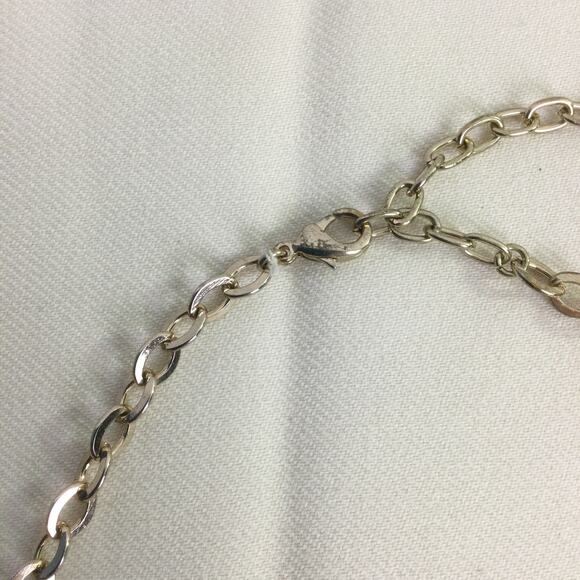 St. Thomas Green Gemstones Wearable Art Maximalist Silver Tone Bib Necklace - Picture 8 of 12